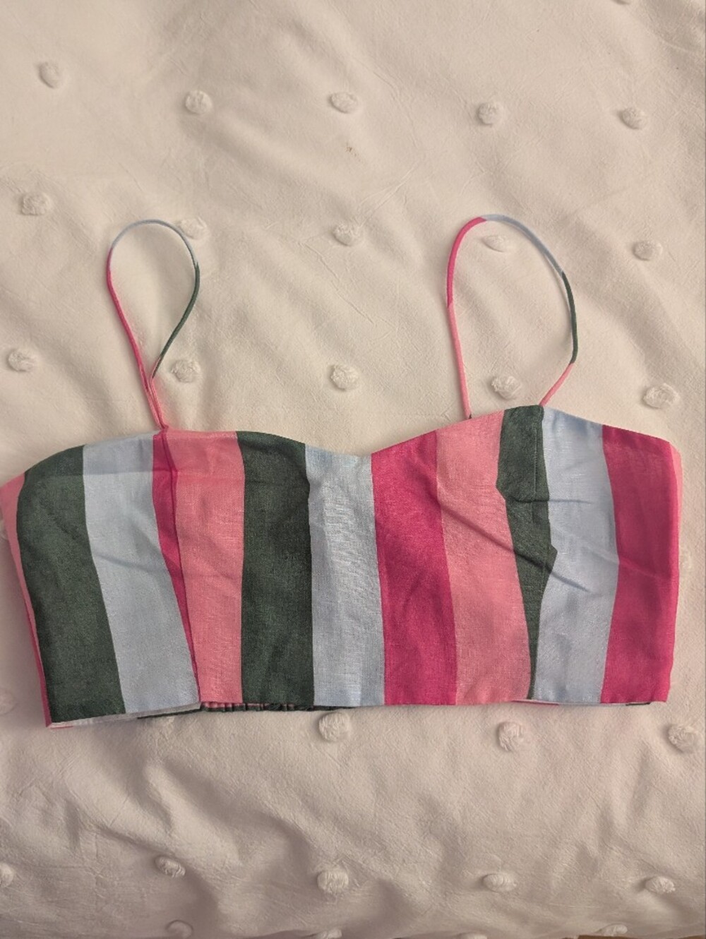 Zara Striped Cropped Cami Top NWT